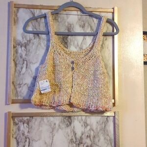 Free People nomad tank sand castle color. NWT